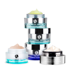 ANJALI MD Skincare Anti Aging Brightening Treatment System - Jars stacked upon one another