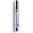ANJALI MD Clarifying Cleanser for Adult Acne. A tall chrome bottle with chrome cap. ANJALI MD and A+ CLEAR in chrome on the front. The Name in blue with CC and a shower icon