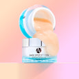 Dark Spot Eraser Mask by ANJALI MD Skincare: 2 jars, one spilling out onto another. A peach gel mask.