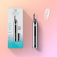 ANJALI MD Laser Eye Lift box and bottle on a pink gradient background