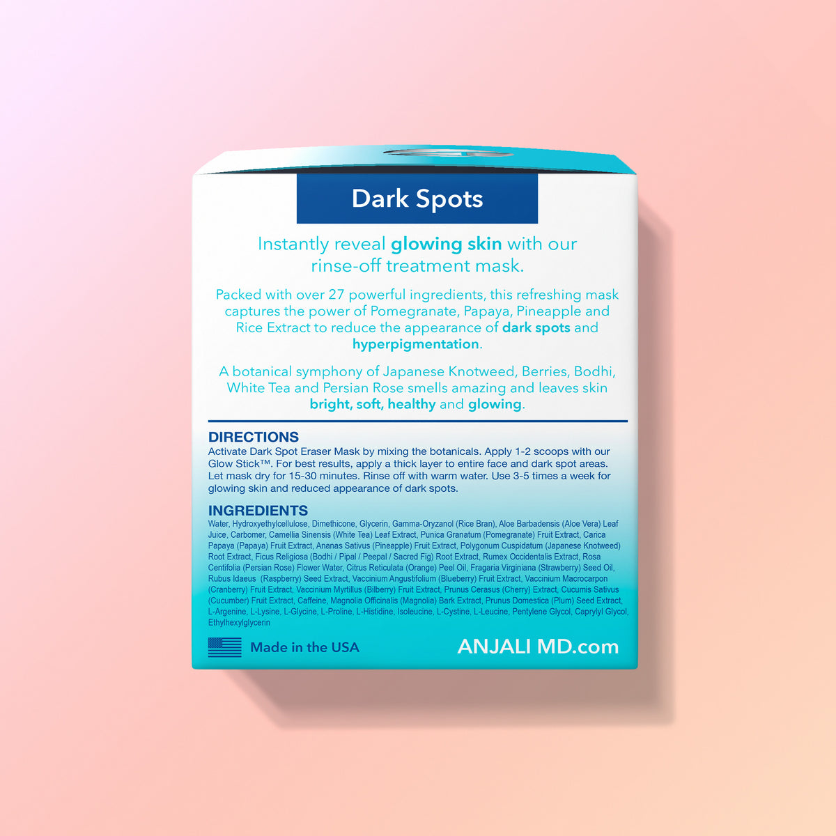 Get rid of Dark Spots - Dark Spot Eraser Mask by ANJALI MD Skincare